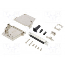 L17D45ZF37-RG+L77HDC62S; D-Sub HD; PIN: 62; female; angled 45°; soldering; for cable; 9÷15mm; AMPHENOL