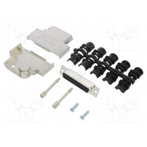 L17D45ZK25+L717DB25PST; D-Sub; PIN: 25; male; angled 45°; screw terminal; for cable; AMPHENOL