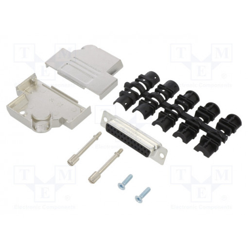 L17D45ZK25+L717DB25PST; D-Sub; PIN: 25; male; angled 45°; screw terminal; for cable; AMPHENOL