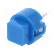 D6C60F1LFS; Switch: keypad; Pos: 2; SPST-NO; 0.01A/32VDC; blue; THT; 1.3N; square; C&K