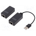 DA-70141; USB extender; USB 1.1,USB 2.0; black; Cat: 5,5e,6; DIGITUS