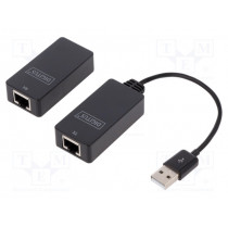 DA-70141; USB extender; USB 1.1,USB 2.0; black; Cat: 5,5e,6; DIGITUS