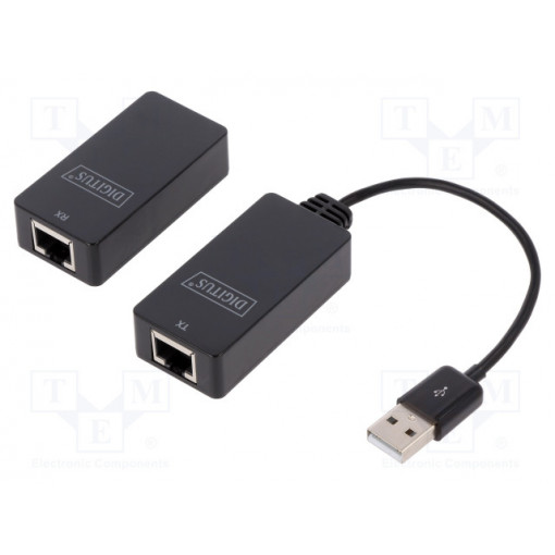 DA-70141; USB extender; USB 1.1,USB 2.0; black; Cat: 5,5e,6; DIGITUS