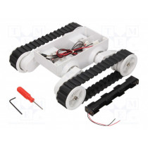 DAGU-RS011-2; Tracked chassis; white; 245x225x75mm; 7.2VDC; Mot.qty: 2; POLOLU