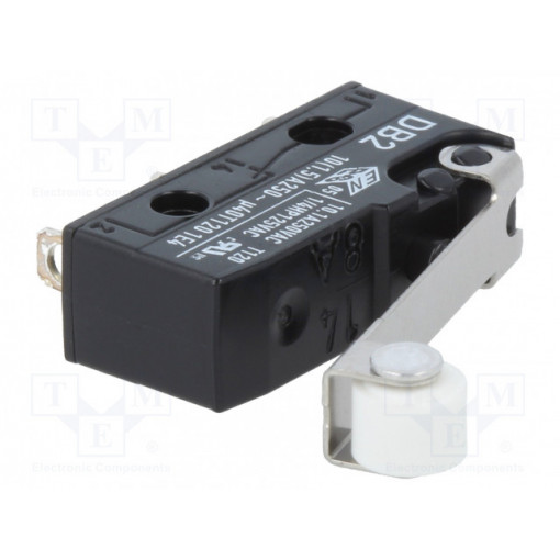 DB2C-A1RC; Microswitch SNAP ACTION; with roller; SPDT; 10A/250VAC; ON-(ON); CHERRY