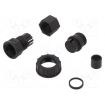 DC-02BFFB-SL7001; Plug; Connector: circular; size D; female; PIN: 2; gold-plated; 20A; AMPHENOL