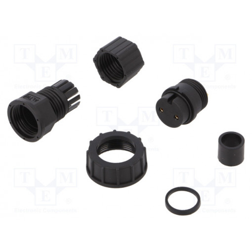 DC-02BFFB-SL7001; Plug; Connector: circular; size D; female; PIN: 2; gold-plated; 20A; AMPHENOL