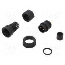 DC-02BFMB-LL7001; Plug; Connector: circular; size D; male; PIN: 2; gold-plated; 20A; AMPHENOL