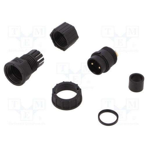 DC-02BFMB-LL7001; Plug; Connector: circular; size D; male; PIN: 2; gold-plated; 20A; AMPHENOL