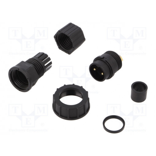 DC-02BFMB-SL7001; Plug; Connector: circular; size D; male; PIN: 2; gold-plated; 20A; AMPHENOL