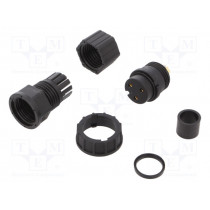 DC-03BFFB-LL7001; Plug; Connector: circular; size D; female; PIN: 3; gold-plated; 20A; AMPHENOL