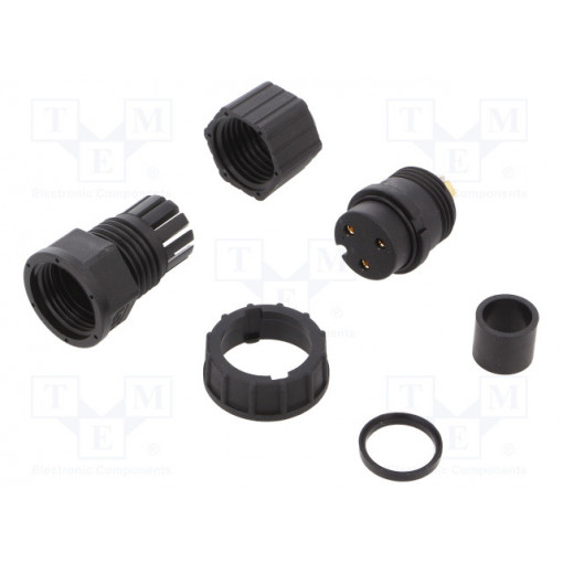 DC-03BFFB-LL7001; Plug; Connector: circular; size D; female; PIN: 3; gold-plated; 20A; AMPHENOL