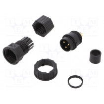 DC-03BFMB-LL7001; Plug; Connector: circular; size D; male; PIN: 3; gold-plated; 20A; AMPHENOL