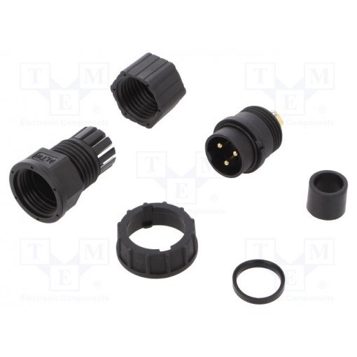 DC-03BFMB-LL7001; Plug; Connector: circular; size D; male; PIN: 3; gold-plated; 20A; AMPHENOL