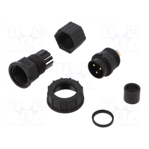 DC-03BFMB-SL7001; Plug; Connector: circular; size D; male; PIN: 3; gold-plated; 20A; AMPHENOL