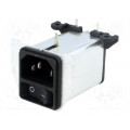DC22.1121.111; Connector: AC supply; socket; male; 1A; 250VAC; IEC 60320; -25÷85°C; SCHURTER