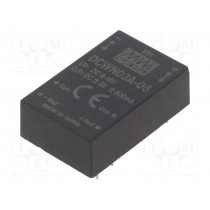 DCWN03A-05; Converter: DC/DC; 3W; Uin: 9÷18V; Uout: 5VDC; Uout2: -5VDC; DIP24; MEAN WELL