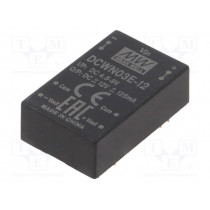 DCWN03E-12; Converter: DC/DC; 3W; Uin: 4.5÷9V; Uout: 12VDC; Uout2: -12VDC; DIP24; MEAN WELL