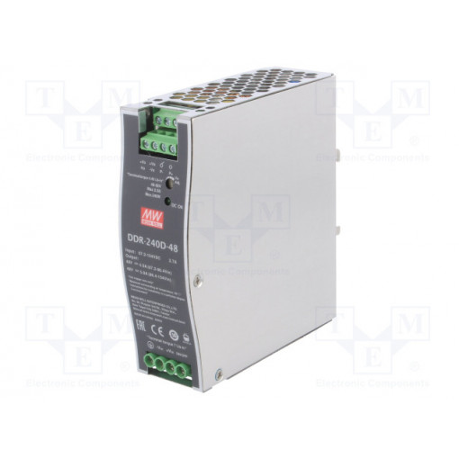 DDR-240D-48; Power supply: DC/DC; 240W; 48VDC; 5A; 67.2÷154VDC; Mounting: DIN; MEAN WELL