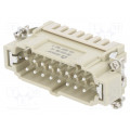 DE-016-MS; Connector: HDC; contact insert; male; DE; PIN: 16; 16+PE; size D16B; DEGSON ELECTRONICS