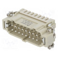 DE-032-MS; Connector: HDC; contact insert; male; DE; PIN: 32; 32+PE; 16A; 500V; DEGSON ELECTRONICS