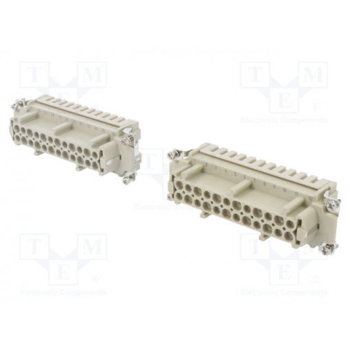 DE-048-FS; Connector: HDC; contact insert; female; DE; PIN: 48; 48+PE; 16A; 500V; DEGSON ELECTRONICS