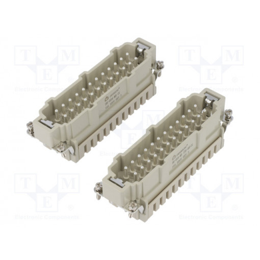 DE-048-MS; Connector: HDC; contact insert; male; DE; PIN: 48; 48+PE; 16A; 500V; DEGSON ELECTRONICS