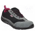 COMOSPNO37; Shoes; Size: 37; black-pink; Mat: polyester,suede split leather; DELTA PLUS