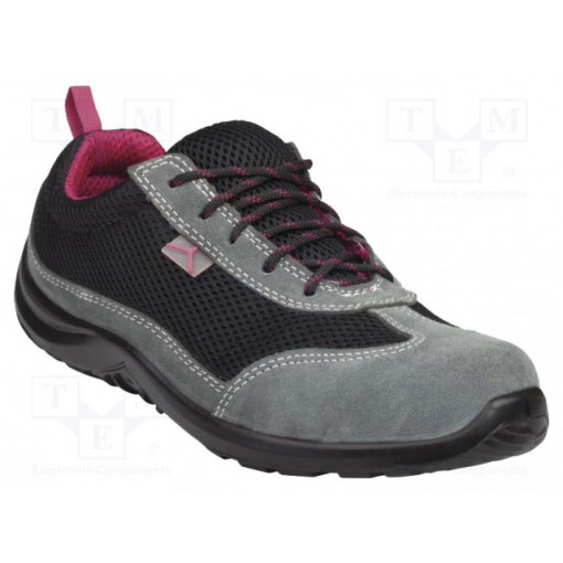 COMOSPNO42; Shoes; Size: 42; black-pink; Mat: polyester,suede split leather; DELTA PLUS