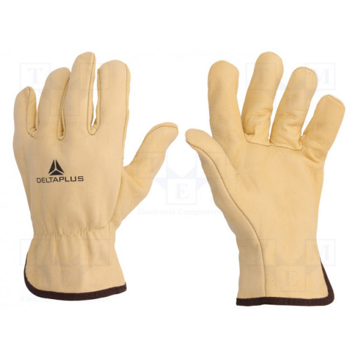 FB14908; Protective gloves; Size: 8; natural leather; FB149; DELTA PLUS