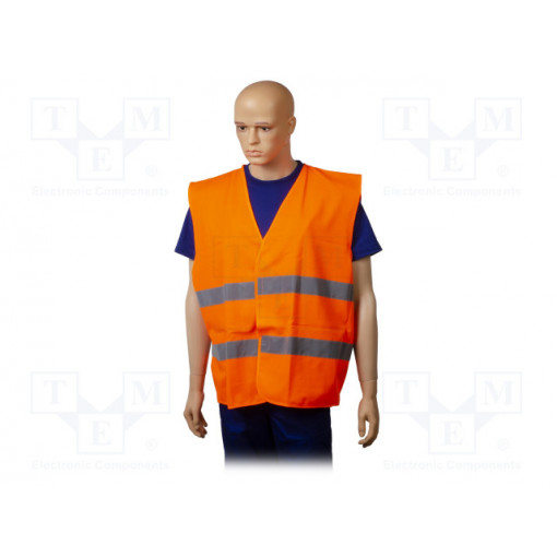 GILP2ORXX; Reflection waistcoat; Size: XL; orange; Mounting: bur; DELTA PLUS