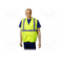 GILP4JAGT; Reflection waistcoat; Size: L; yellow; Mounting: bur; DELTA PLUS