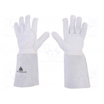 TIG15K08; Protective gloves; Size: 8; natural leather; TIG15K; DELTA PLUS