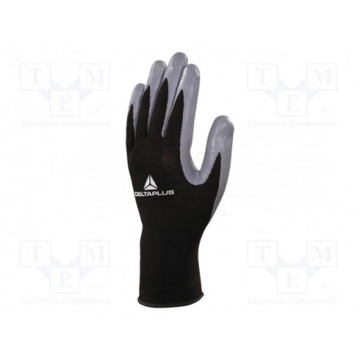 VE712GR11; Protective gloves; Size: 11; grey-black; nitryl,polyester; DELTA PLUS