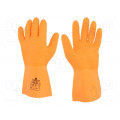 VE990OR08; Protective gloves; Size: 8; latex; VENIFISH VE990; DELTA PLUS