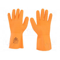 VE990OR09; Protective gloves; Size: 9; latex; VENIFISH VE990; DELTA PLUS