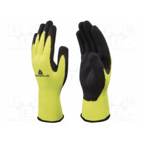 VV73309; Protective gloves; Size: 9; yellow-black; latex,polyester; DELTA PLUS