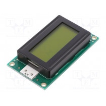 DEM 08202 SYH-LY (/V); Display: LCD; alphanumeric; STN Positive; 8x2; 58x32x13mm; LED; DISPLAY ELEKTRONIK DEM 08202 SYH-LY (/V); Display: LCD; alphanumeric; STN Positive; 8x2; 58x32x13mm; LED; DISPLAY ELEKTRONIK