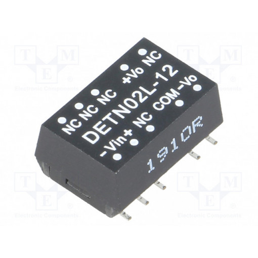DETN02L-12; Converter: DC/DC; 2W; Uin: 4.5÷5.5V; Uout: 12VDC; Uout2: -12VDC; SMD; MEAN WELL