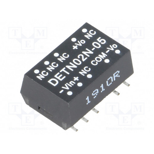 DETN02N-05; Converter: DC/DC; 2W; Uin: 21.6÷26.4V; Uout: 5VDC; Uout2: -5VDC; SMD; MEAN WELL
