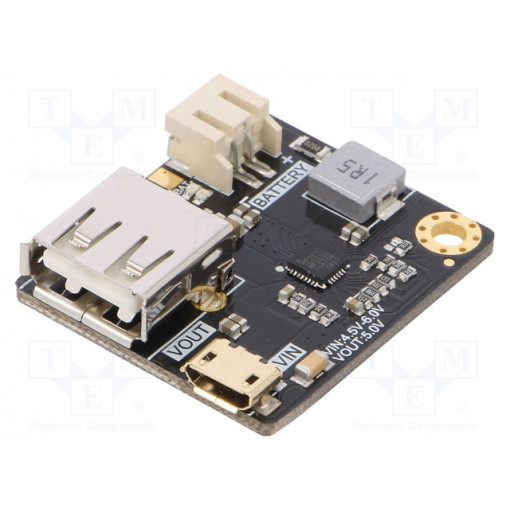 DFR0446; Module: Li-Po/Li-Ion charger; 4.5÷6VDC; Max.charg.current: 2.5A; DFROBOT
