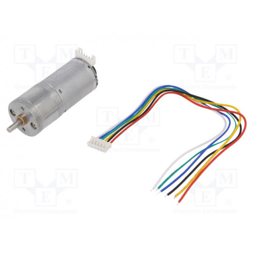FIT0522; Motor: DC; with encoder,with gearbox; 6VDC; 3A; Shaft: D spring; DFROBOT