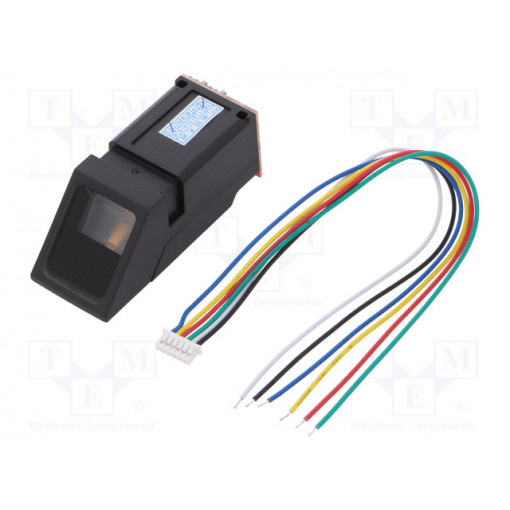 SEN0188; Sensor: fingerprint scanner; UART; 3.8÷7VDC; 54x20x20.5mm; 65mA; DFROBOT
