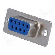 DS1034-09FUNSISS; D-Sub; PIN: 9; socket; female; straight; THT; 5A; 15mΩ; CONNFLY