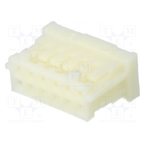 DF1B-12DS-2.5RC; Wire-wire/PCB; plug; female; DF1B; 2.5mm; PIN: 12; w/o contacts; HIROSE