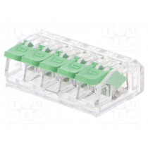 DG221-5.6-05P-17-00AH; Installation quick splice; spring clamp; 0.2÷4mm2; 24AWG÷12AWG; DEGSON ELECTRONICS