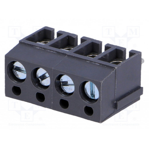 DG300-5.0-04P-11-00A(H) COLOR GREY; PCB terminal block; angled 90°; 5mm; ways: 4; on PCBs; 2.5mm2; 24A; DEGSON ELECTRONICS