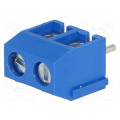 DG301-5.0-02P-12-00A(H); PCB terminal block; angled 90°; 5mm; ways: 2; on PCBs; 1.5mm2; blue; DEGSON ELECTRONICS DG301-5.0-02P-12-00A(H); PCB terminal block; angled 90°; 5mm; ways: 2; on PCBs; 1.5mm2; blue; DEGSON ELECTRONICS