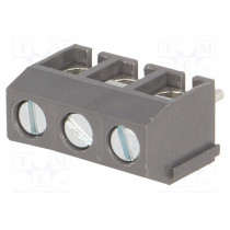 DG301-5.0-03P-11-00A(H); PCB terminal block; angled 90°; 5mm; ways: 3; on PCBs; 1.5mm2; grey; DEGSON ELECTRONICS