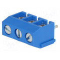 DG301-5.0-03P-12-00A(H); PCB terminal block; angled 90°; 5mm; ways: 3; on PCBs; 1.5mm2; blue; DEGSON ELECTRONICS DG301-5.0-03P-12-00A(H); PCB terminal block; angled 90°; 5mm; ways: 3; on PCBs; 1.5mm2; blue; DEGSON ELECTRONICS